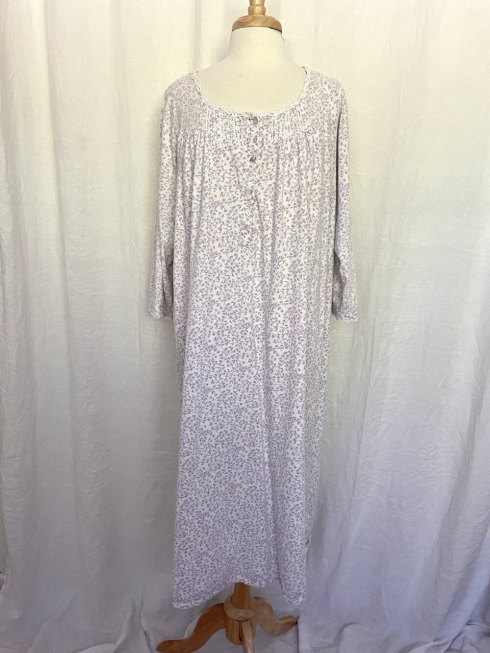 Eileen West Flannel Cottagecore Feminine Romantic Tradwife Nightgown size XL